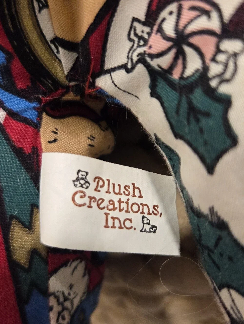 Plush Creations 1995 Christmas Bear With Bunnies